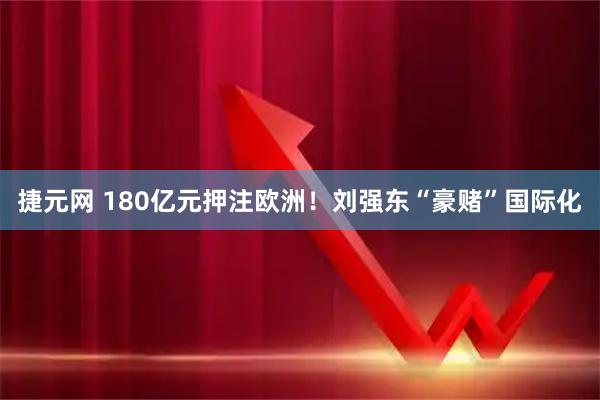 捷元网 180亿元押注欧洲!刘强东“豪赌”国际化
