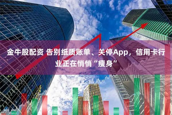 金牛股配资 告别纸质账单、关停App，信用卡行业正在悄悄“瘦身”
